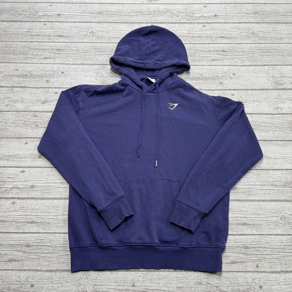 Gymshark Hoodie Men's XS Purple Fleece Lined Athletic Pullover Training Workout